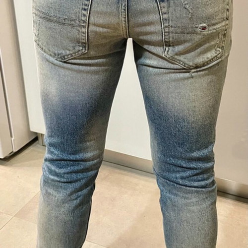 Tommy Jeans men's W29 blue faded with patches, like new
