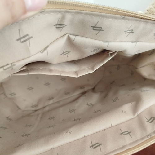 Verde handmade straw crossbody bag new, beige