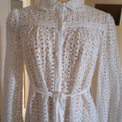 Anna Sui cotton dress size S new, white