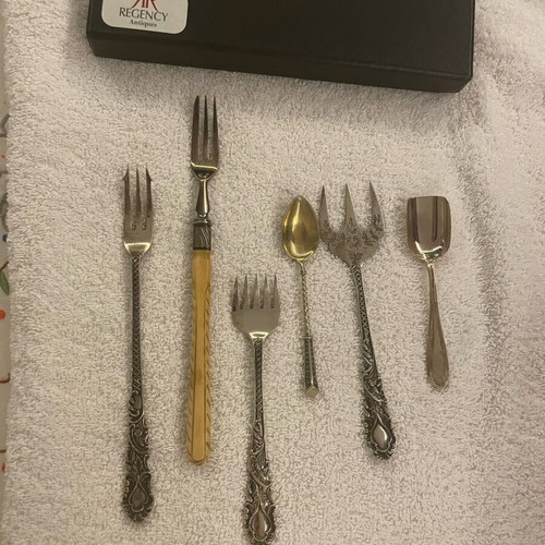 Set of silver antique teaspoons like new, 6 pieces