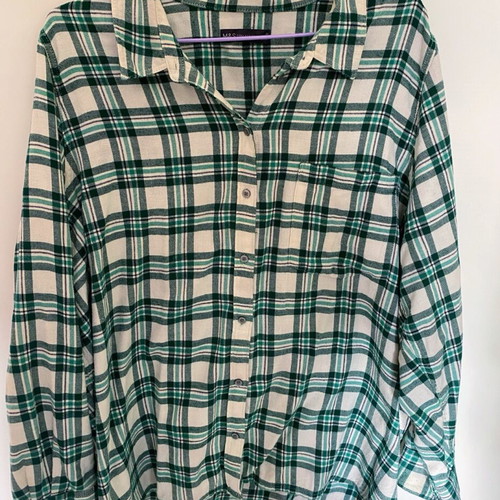 Marks and Spencer checked women's shirt like new, green white casual