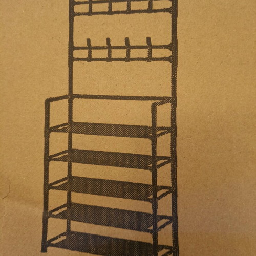 Multilevel shoe and hat rack new with 8 hooks