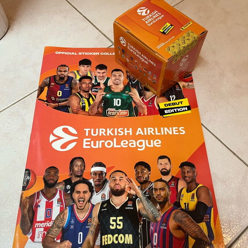 Panini Euroleague 2025 album and pack of 50 sticker packets new