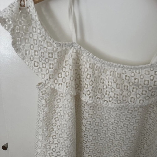 White blouse, size M / 38 / 10, lace