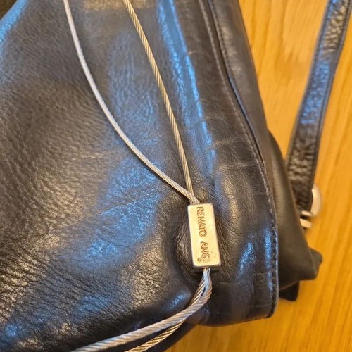 Renato Angi Venezia leather backpack, triangular design