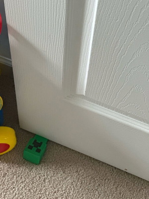 Minecraft 3D print door stop made of PLA plastic new