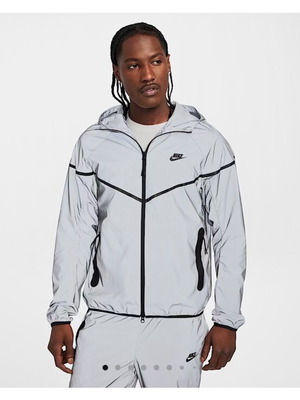 Nike Tech Fleece ανακλαστικού σχεδίου μέγεθος L σαν καινούργιο, γκρι