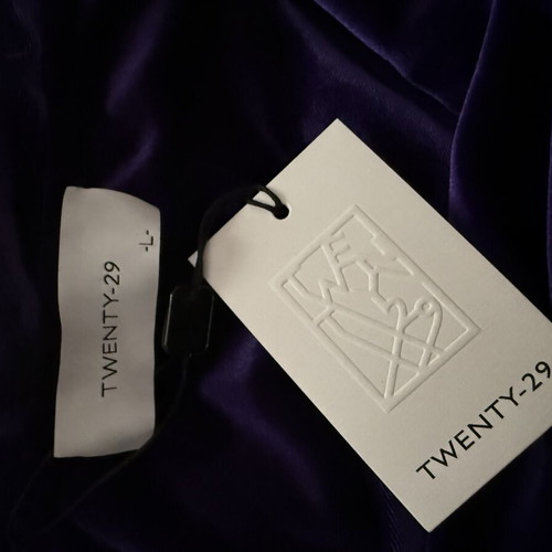 Twenty 29 dress new, velvet, size L 40 12, purple