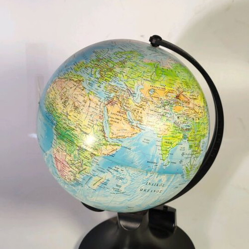 Political globe 25cm used with small crack