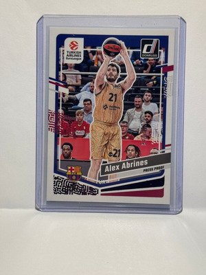 Panini Donruss Euroleague Alex Abrines #109 Press Proof Card 2023-24 new