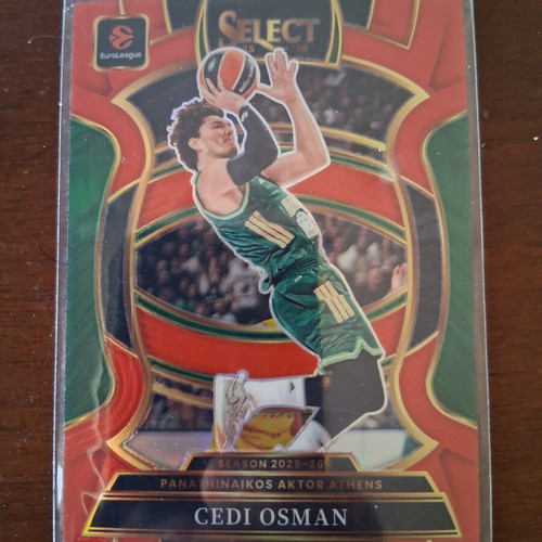 2025-26 Panini Select Euroleague Cedi Osman Red Prizm card /199 PAO like new
