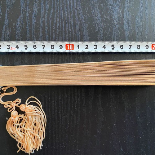 Wooden folding fan new with sandalwood scent and original box
