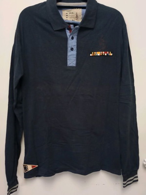 Men's blue blouse size L like new with many details