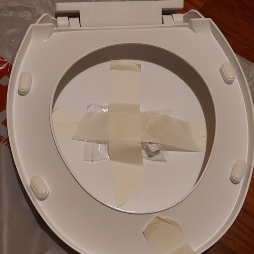 Plastic White Toilet Lid new