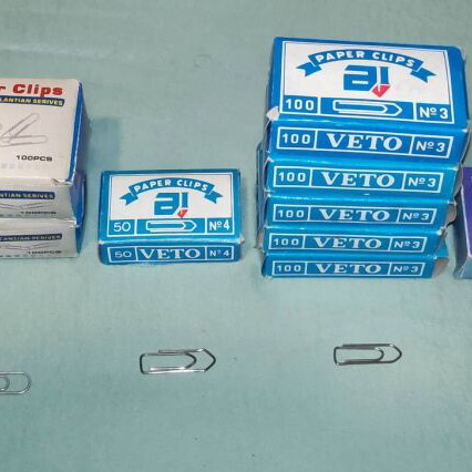 Paper clips and binder clips new, pack of 12 boxes in various sizes