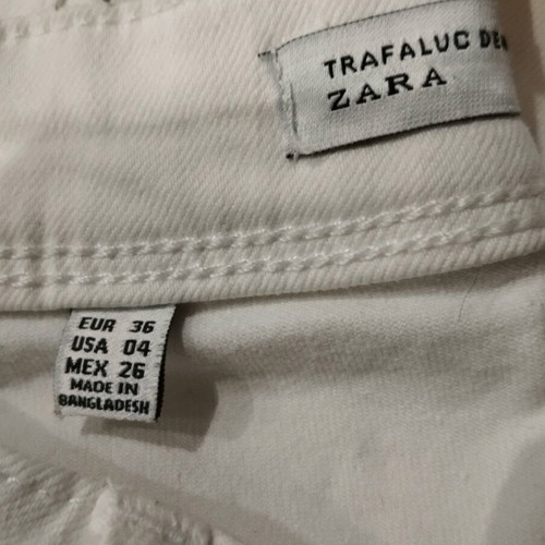 Pack of two white elastic Zara pants like new for 8-9 years old