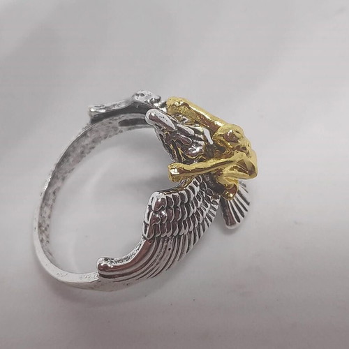 Men's eagle ring with gold detail size 12 like new