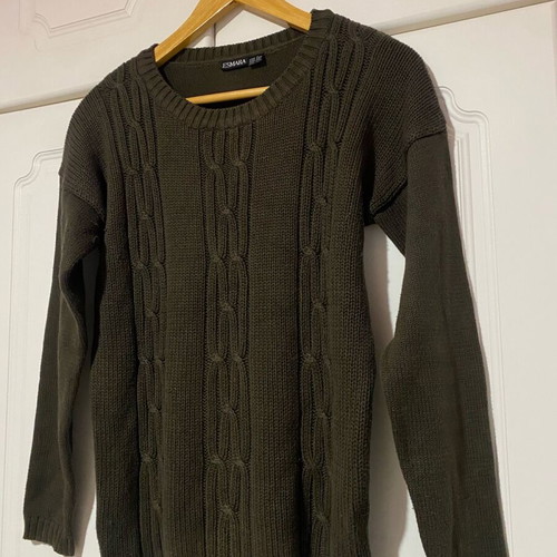 Knitted pullover khaki/brown like new