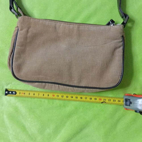 Atmosphere corduroy shoulder bag like new, beige 90s style
