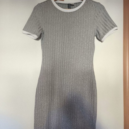 Mini dress H&M Divided like new, elastic, gray, size S