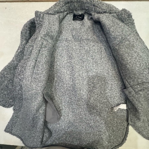 Stradivarius jacket like new, gray, boucle knit