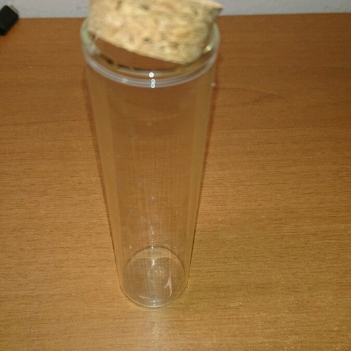 Glass bottle with cork stopper like new