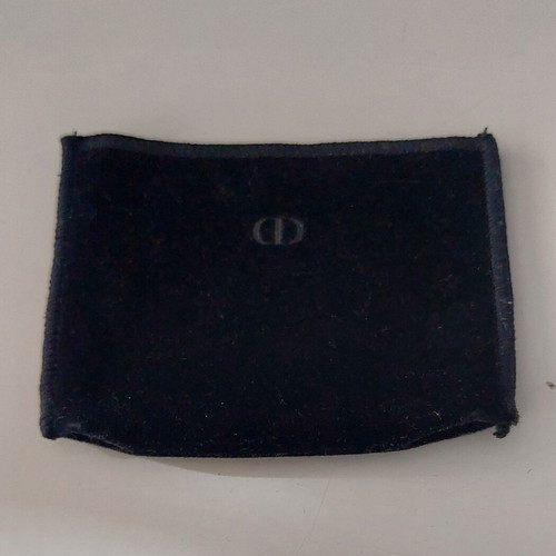 Dior dark blue velvet pouch case like new, 10x8 cm