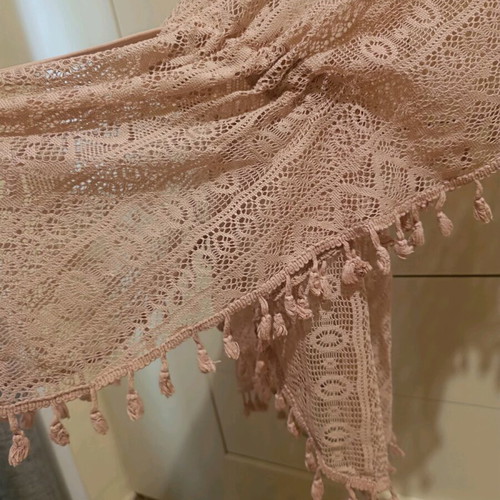 Boho style baby pink beach kaftani like new, one size