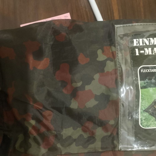 Miltek individual tent used, German camo, 2.7 kg