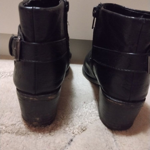 Rock-Chic Black Ankle Boots used with Studs Size 37