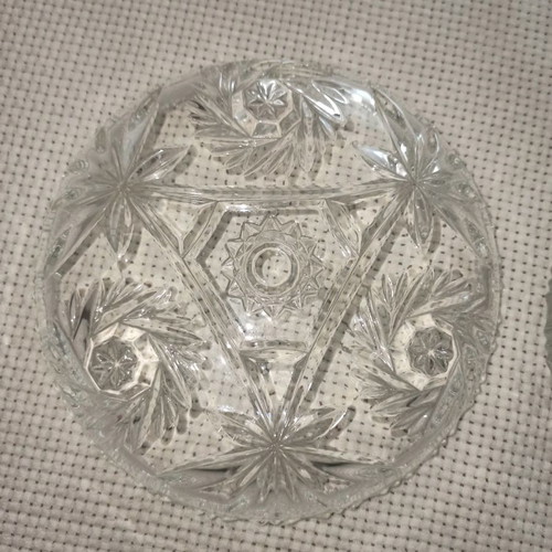 Crystal pasta plates like new, vintage pack of 10