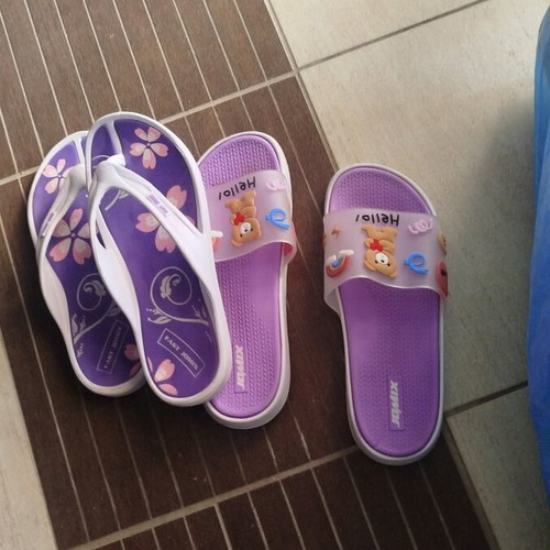 Jomix Shoes slippers set size 38 like new, white and purple