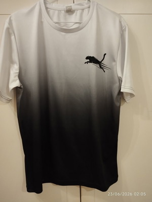 Men's Athletic Makó Shirt like new, black and white, size L