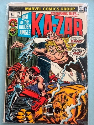 Astonishing Tales Ka-Zar Issue 20 Marvel Comics like new (1973)