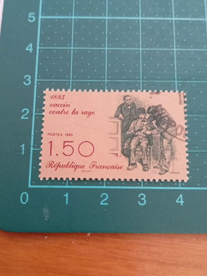 France Stamp 1985 100th Anniversary of Anti-Rabies Vaccination like new