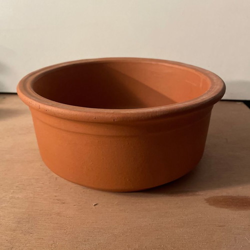 Deroma Italy terracotta pot without hole 19cm diameter x 8cm height No1 new