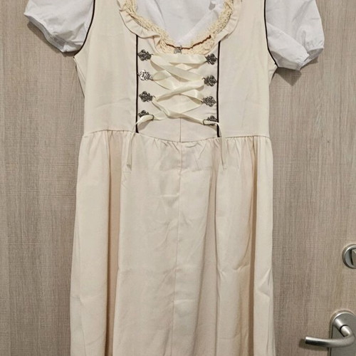 Dirndl women's dress new, beige, size S