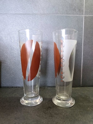 Ice Coffee glasses set of 2 in like new condition