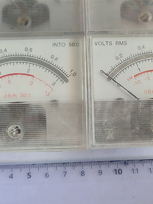 Analog measuring instruments used, unknown functionality