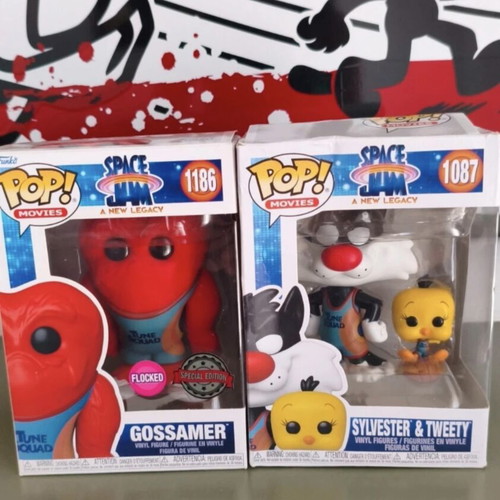 Space Jam Looney Tunes Funko Pop set used