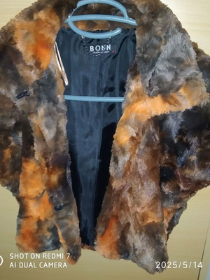 Bonn bolero fur like new brown and orange