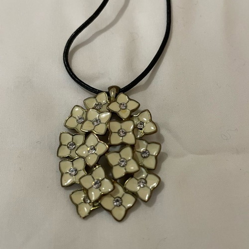 Vintage 90s enamelled flower choker used