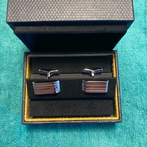 Dunhill cufflinks new, white