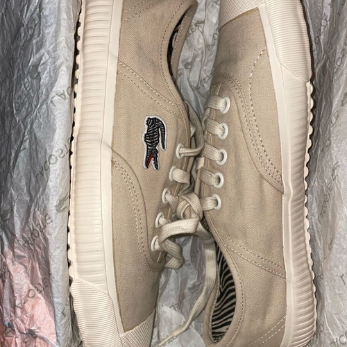 Lacoste sneakers new, exclusive collaboration with National Geographic, beige