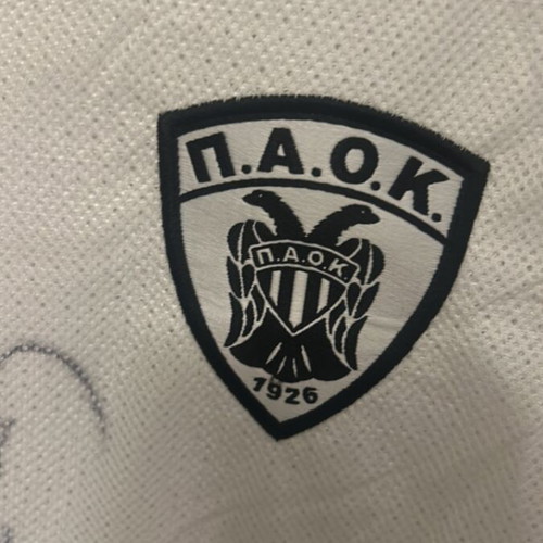 PAOK 2008 Puma Match-Issued jersey signed by Pablo Contreras