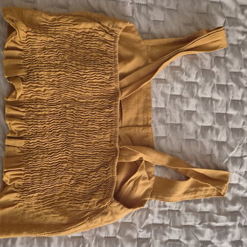 Set with mustard yellow shorts and top like new