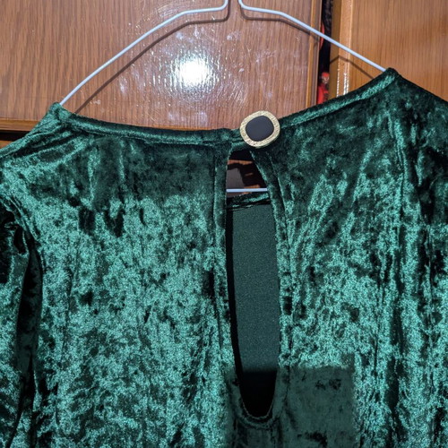 Anthe velvet dress with unique sleeves, one size, like new