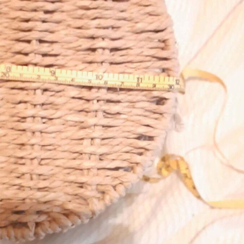 Oval basket like new with fabric lining and handles