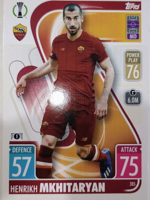 Henrikh Mkhitaryan AS Roma collectible card like new