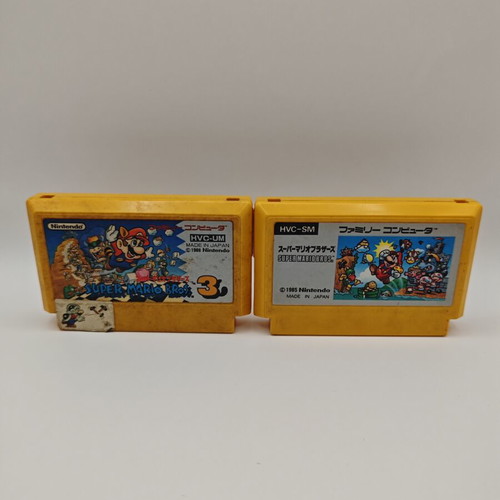 Super Mario Bros and Super Mario Bros 3 Famicom games used, untested